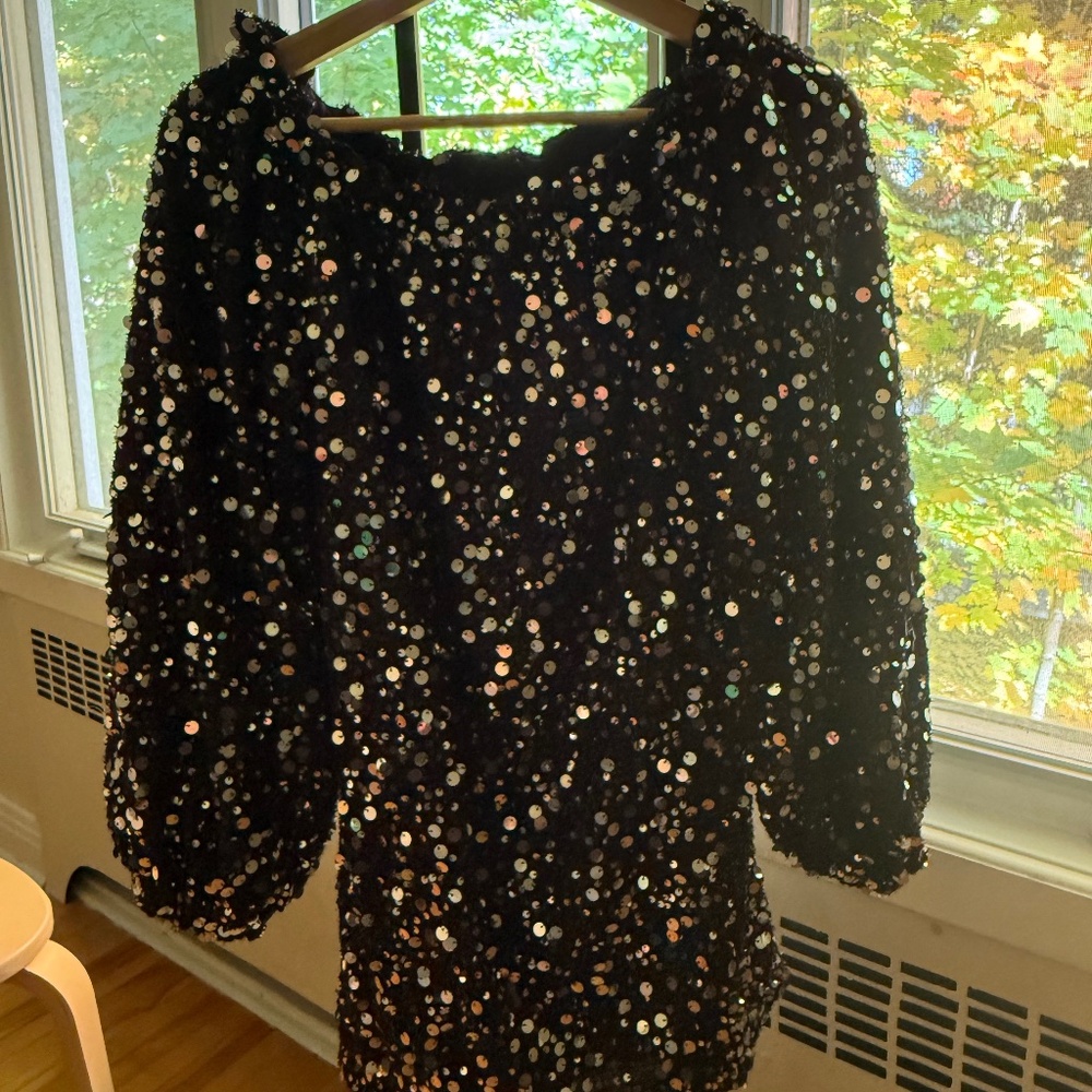 Rotate Off the Shoulder Mini Dress